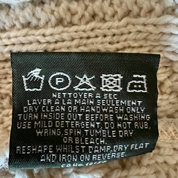 BLARNEY Made In Ireland Merino Wool Cardigan Sweater In Cream Size M - Picture 13 of 13